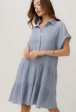 Load image into Gallery viewer, blue crinkle dress
