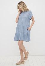 Load image into Gallery viewer, blue crinkle dress
