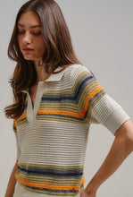 Load image into Gallery viewer, stripe v sweater
