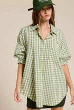 Load image into Gallery viewer, oversized gingham shirt
