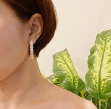 Load image into Gallery viewer, pearl deco hoops
