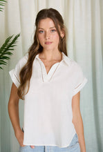 Load image into Gallery viewer, white collar top
