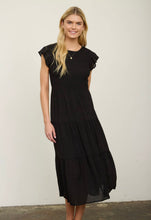 Load image into Gallery viewer, black smocked dress
