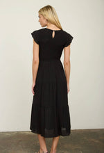 Load image into Gallery viewer, black smocked dress
