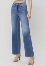 Load image into Gallery viewer, vintage hi rise wide leg 90’s jean
