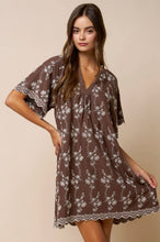 Load image into Gallery viewer, cocoa eyelet dress
