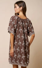 Load image into Gallery viewer, cocoa eyelet dress

