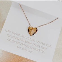 Load image into Gallery viewer, heart script neck charm
