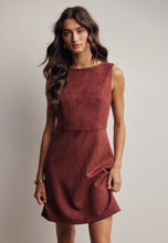 Load image into Gallery viewer, faux suede sheath dress
