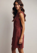 Load image into Gallery viewer, faux suede sheath dress
