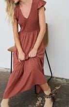 Load image into Gallery viewer, smocked v dress
