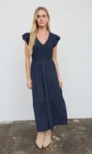 Load image into Gallery viewer, smocked v dress
