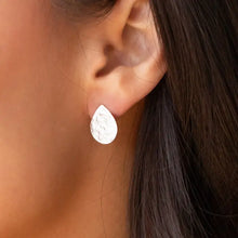 Load image into Gallery viewer, hammered tear drop ear charms
