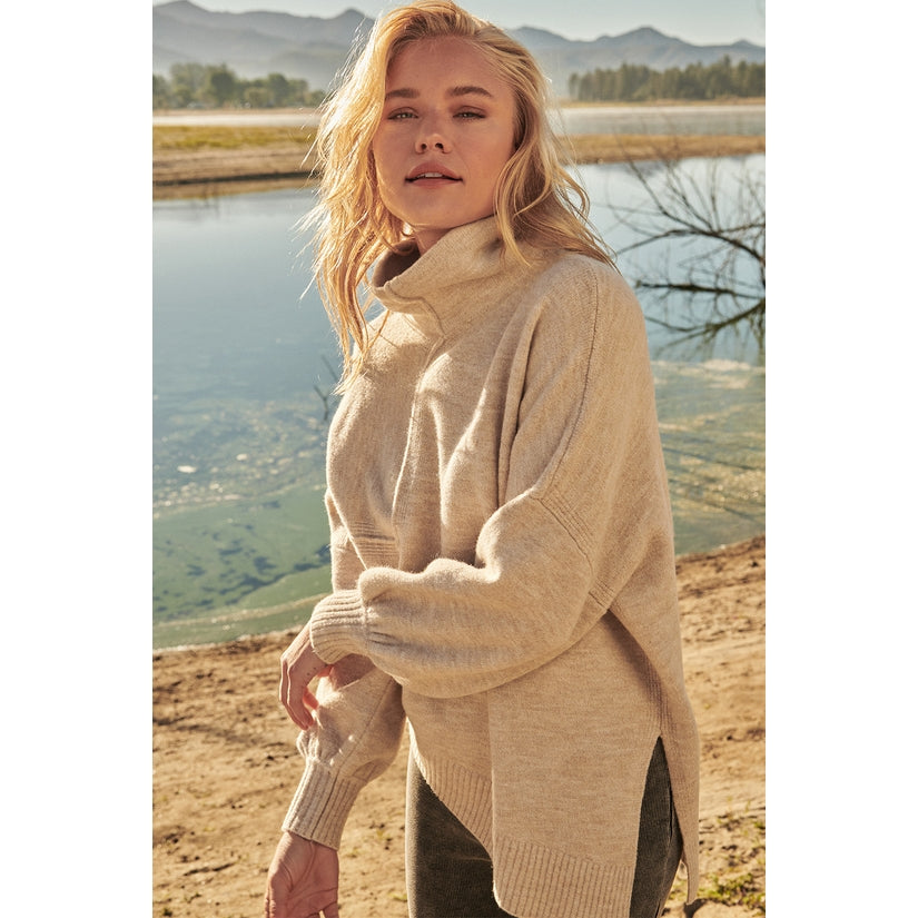exposed seam sweater