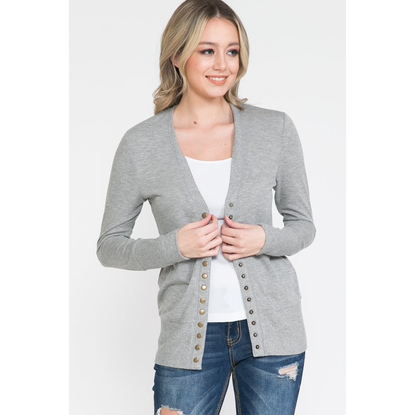 snap button down cardi- last call