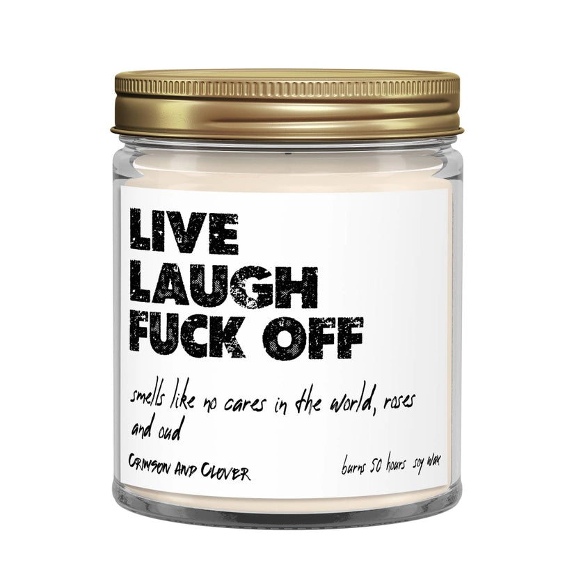 live laugh candle
