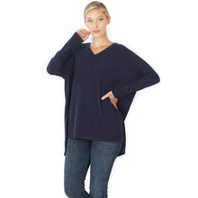 Load image into Gallery viewer, brushed thermal waffle v neck- last call

