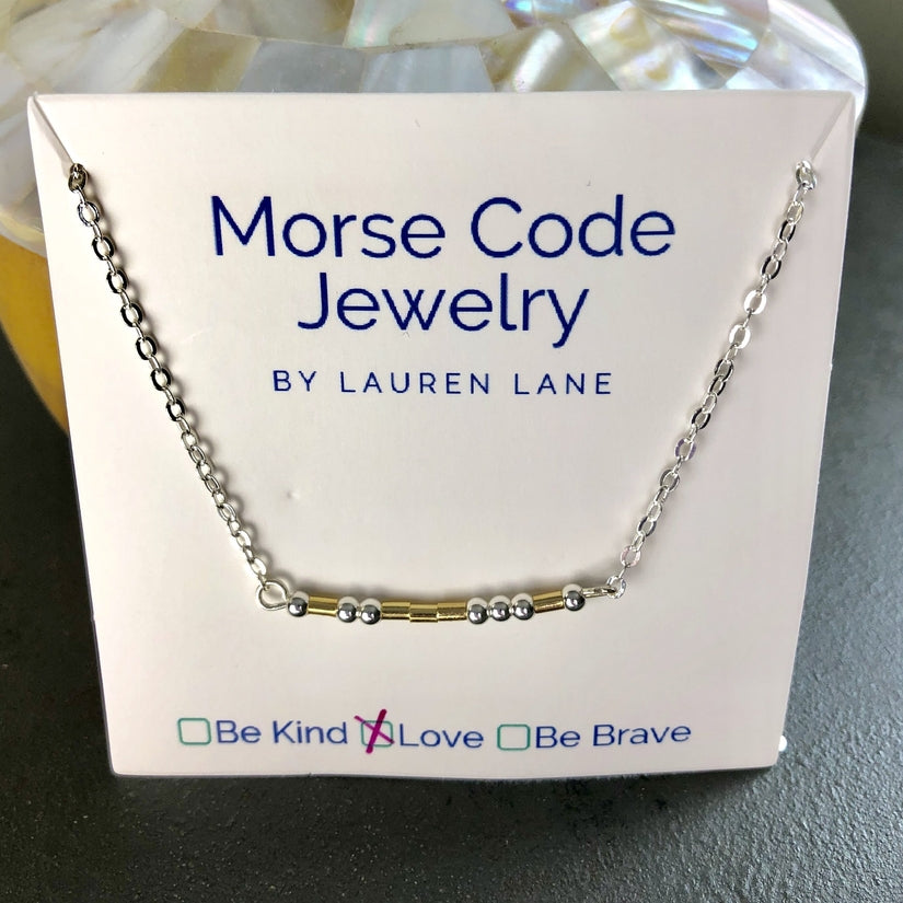 morse code necklaces