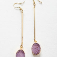 Load image into Gallery viewer, gemstone drop statement earrings
